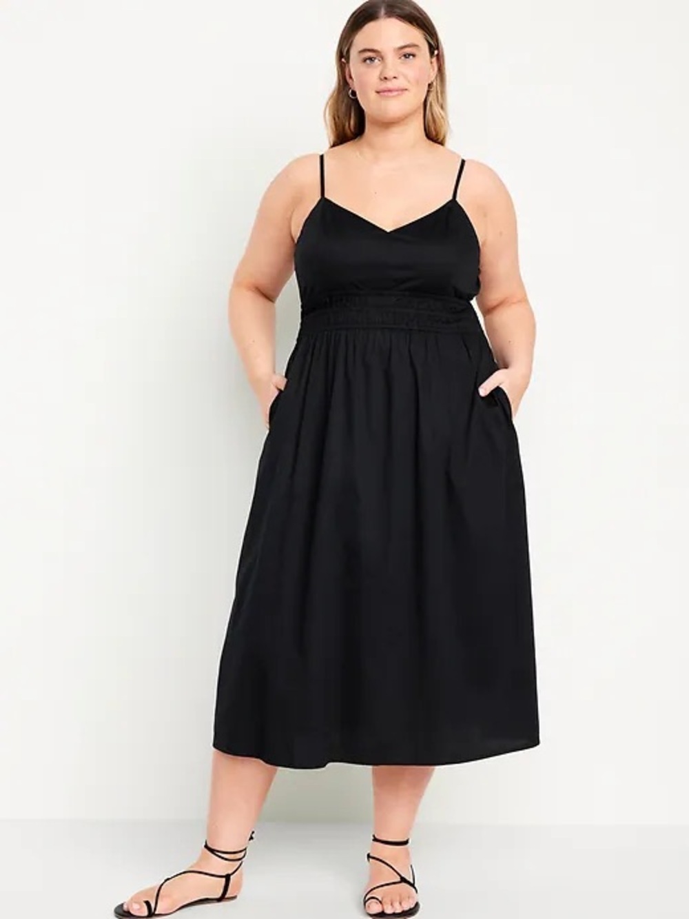 NWT Old Navy waist defined cami midi dress XXL